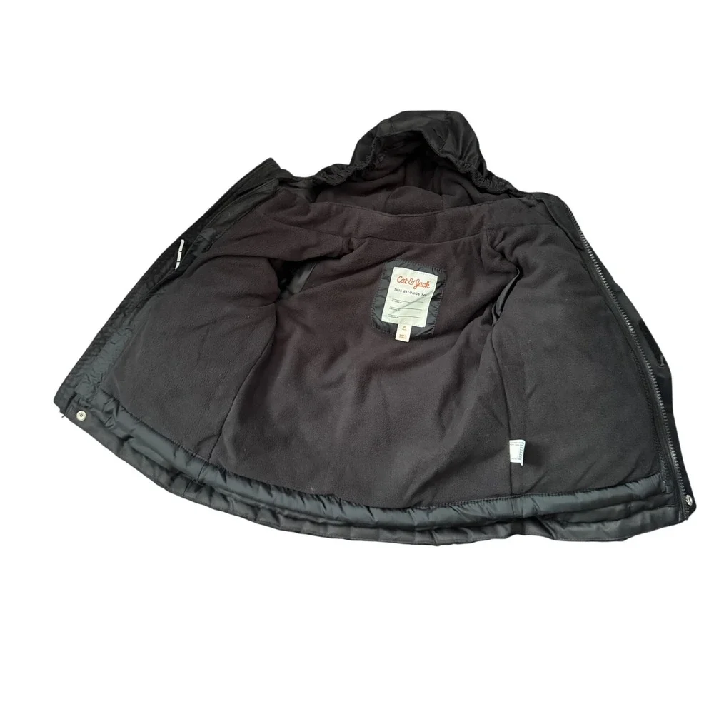Cat & Jack Kids Black All-Weather 3-in-1 Jacket Hooded Parka Coat 2T NEW